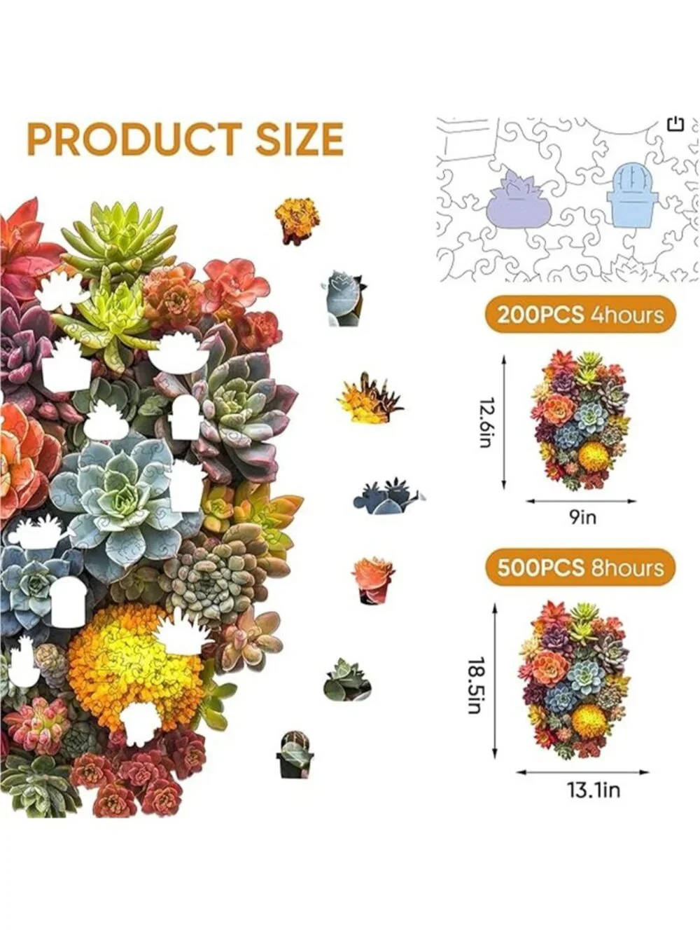 Unique 500-Piece Wooden Jigsaw Puzzle for Adults & Kids - Family Game Gift